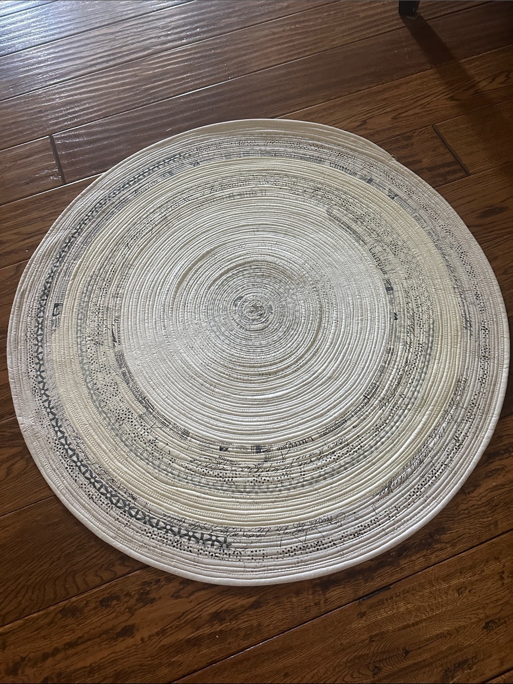 Handmade jelly roll rug/table mat